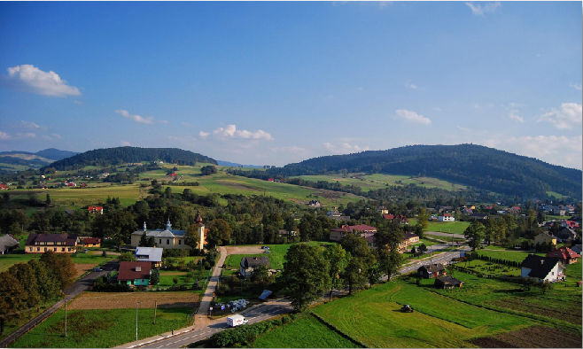 Panorama wsi Florynka